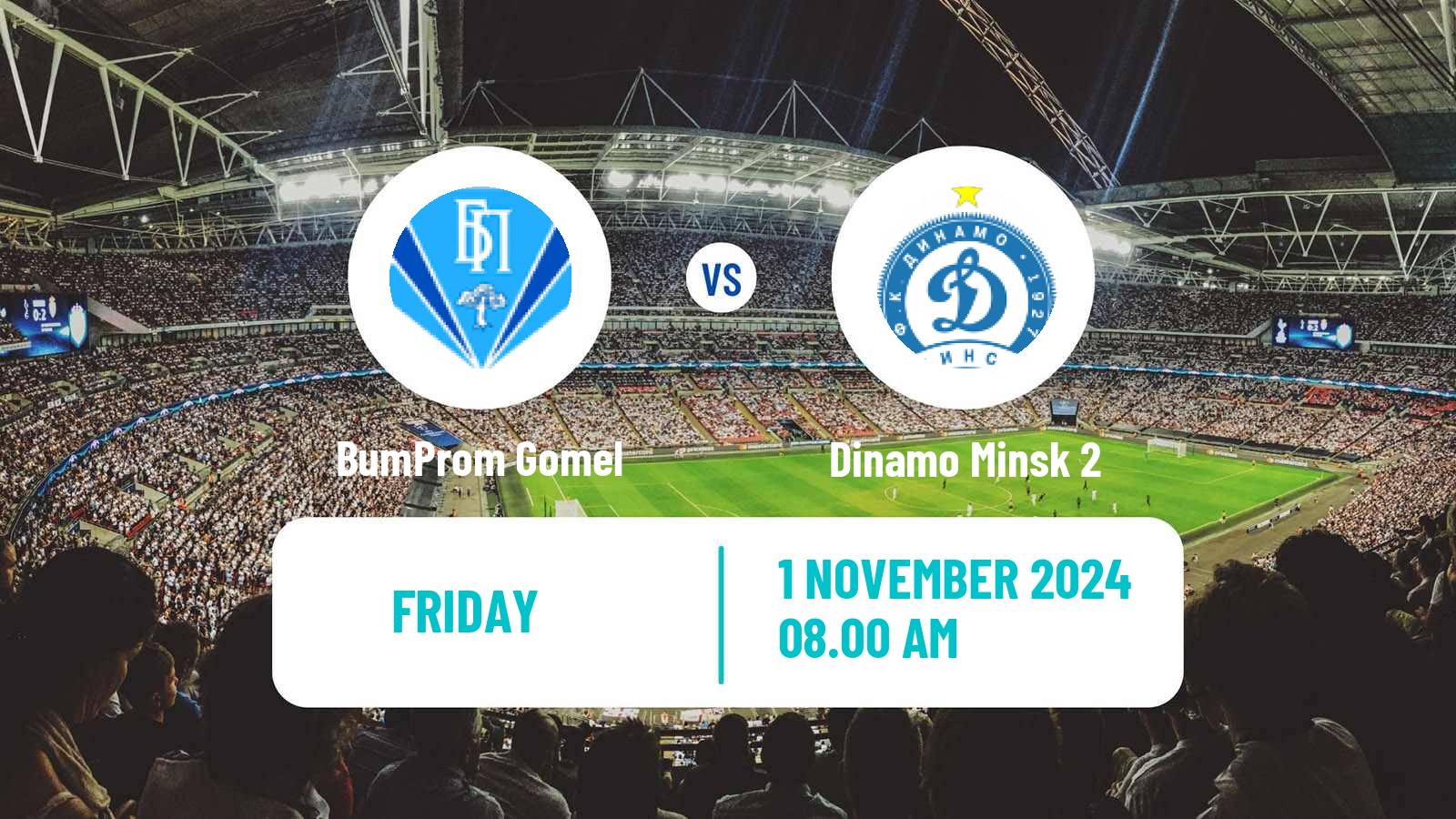 Soccer Belarusian Pershaya Liga BumProm Gomel - Dinamo Minsk 2