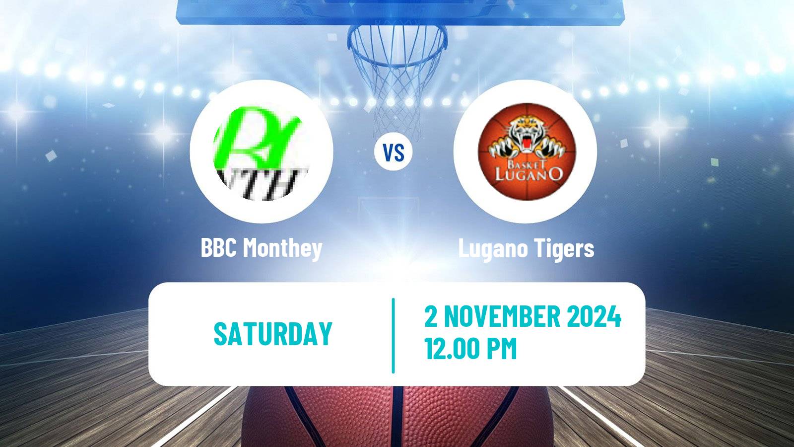 Basketball Swiss SB League Basketball Monthey - Lugano Tigers