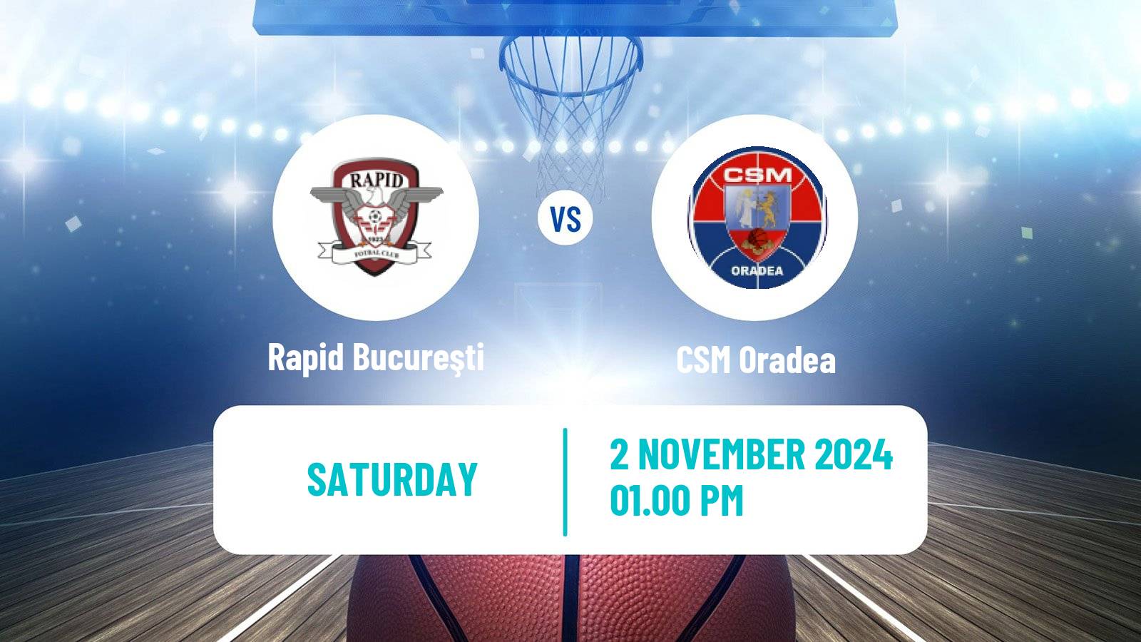 Basketball Romanian Divizia A Basketball Rapid Bucureşti - CSM Oradea