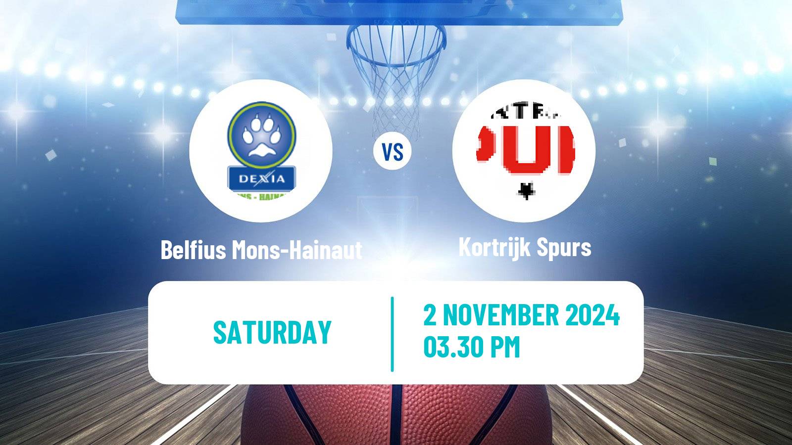 Basketball BNXT League Belfius Mons-Hainaut - Kortrijk Spurs