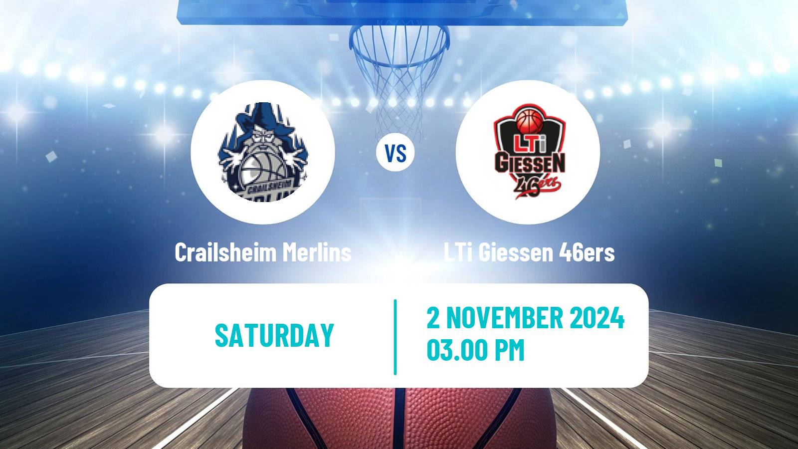 Basketball German Pro A Basketball Crailsheim Merlins - LTi Giessen 46ers