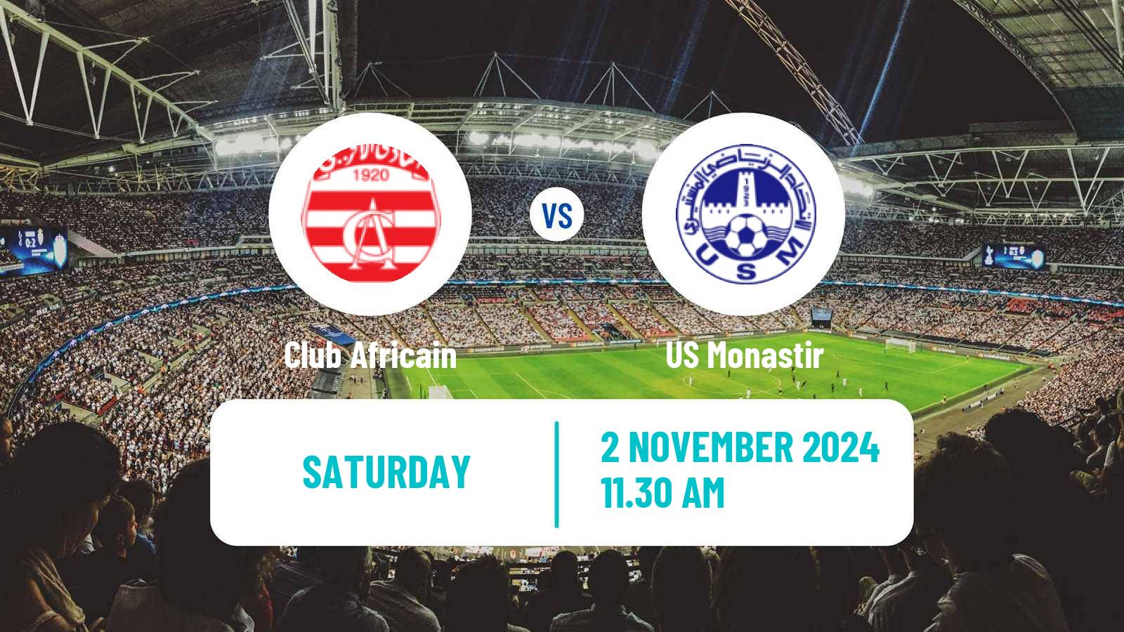 Soccer Tunisian Ligue Professionnelle 1 Club Africain - Monastir