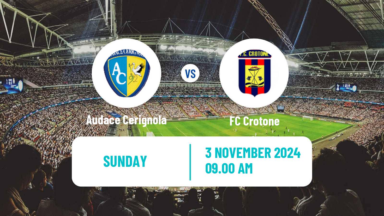 Soccer Italian Serie C Group C Audace Cerignola - Crotone