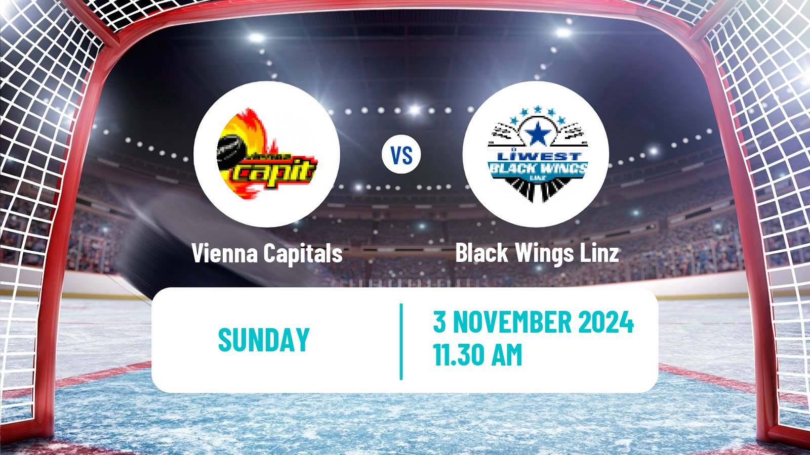 Hockey Austrian Ice Hockey League Vienna Capitals - Black Wings Linz