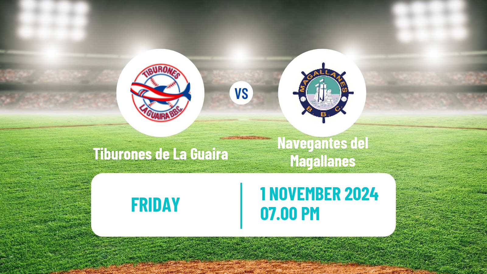 Baseball Venezuelan LVBP Tiburones de La Guaira - Navegantes del Magallanes