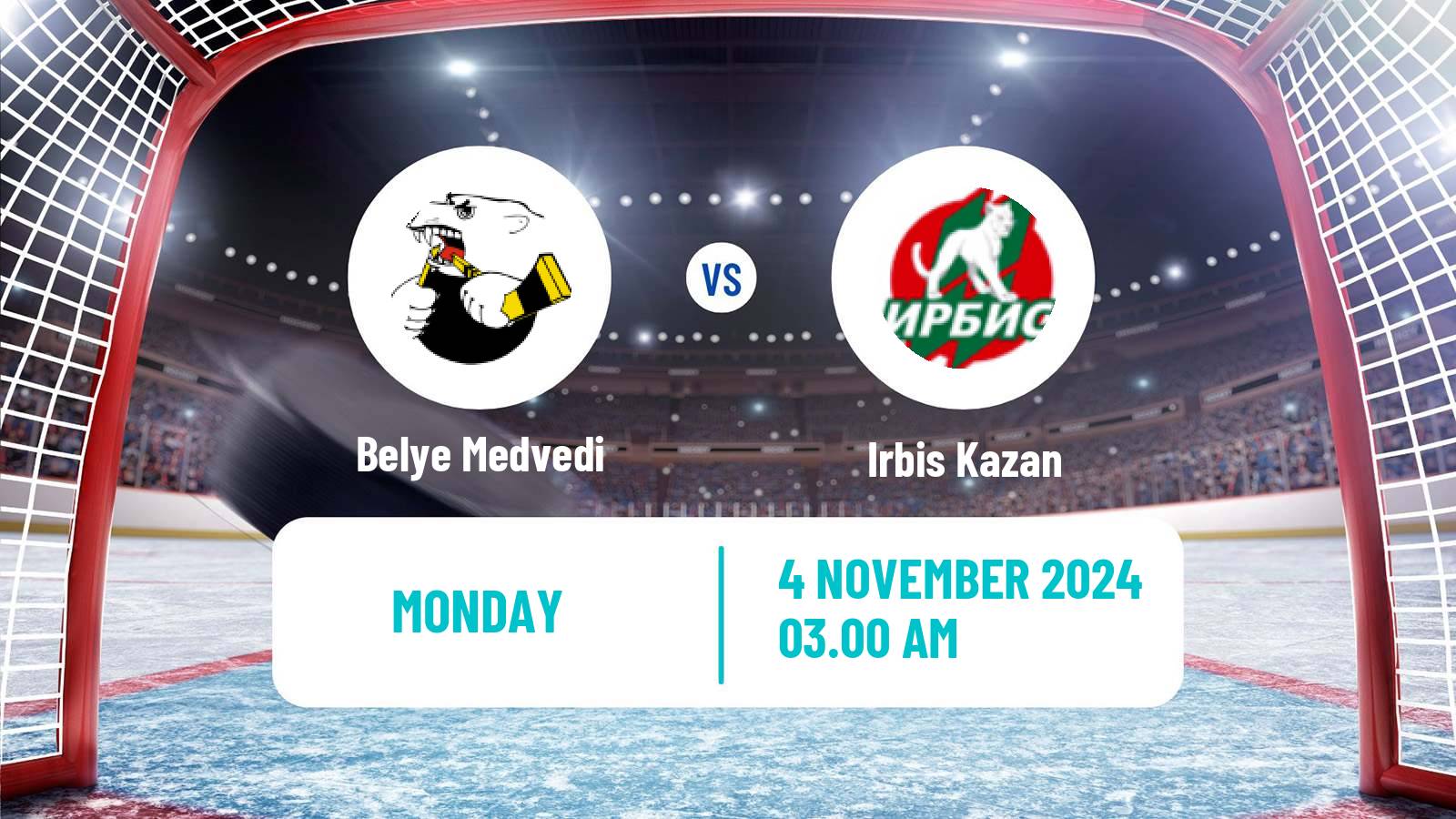 Hockey MHL Belye Medvedi - Irbis Kazan