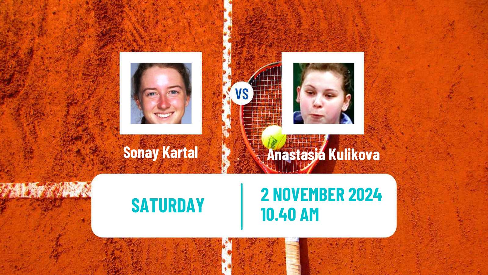 Tennis ITF W75 Hamburg Women Sonay Kartal - Anastasia Kulikova