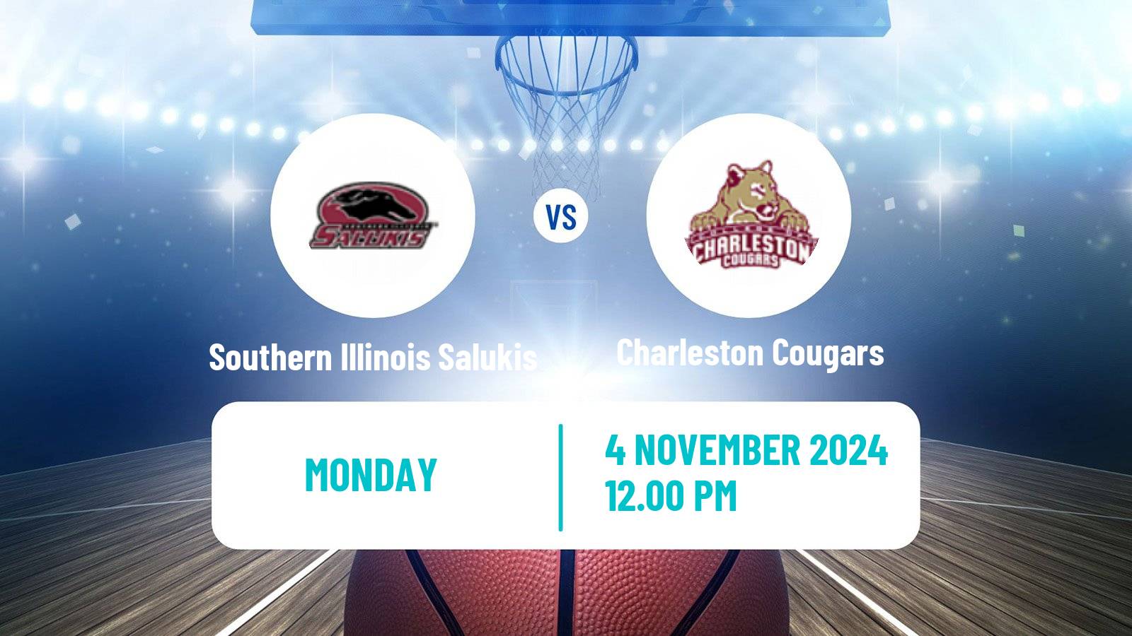 Basketball NCAA College Basketball Southern Illinois Salukis - Charleston Cougars