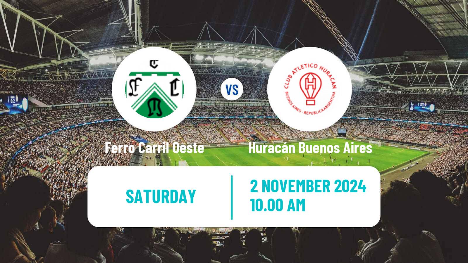 Soccer Argentinian Primera A Women Ferro Carril Oeste - Huracán Buenos Aires