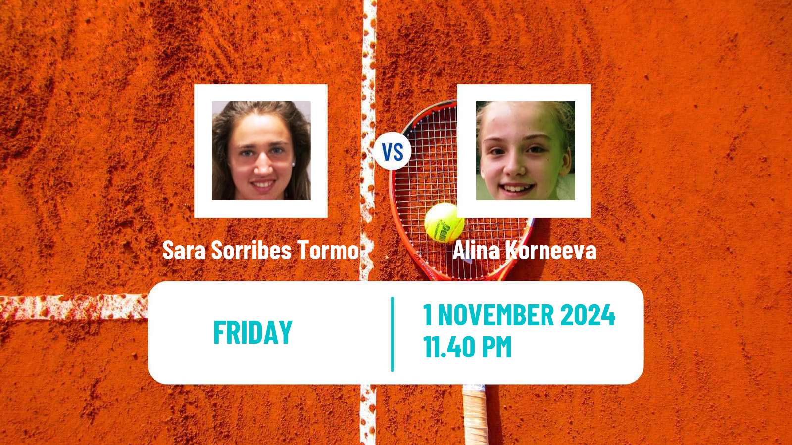 Tennis WTA Merida Sara Sorribes Tormo - Alina Korneeva