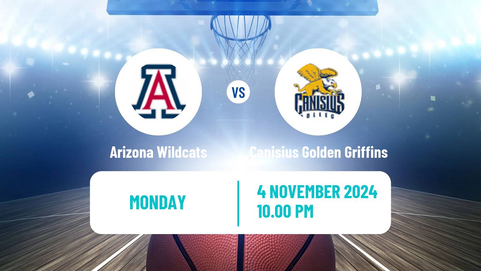 Basketball NCAA College Basketball Arizona Wildcats - Canisius Golden Griffins