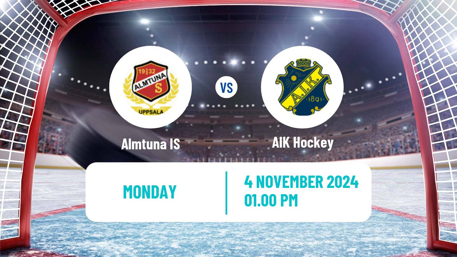 Hockey Swedish Hockey Allsvenskan Almtuna IS - AIK