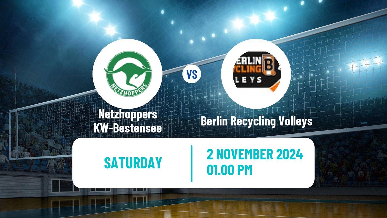 Volleyball German Bundesliga Volleyball Netzhoppers KW-Bestensee - Berlin Recycling Volleys