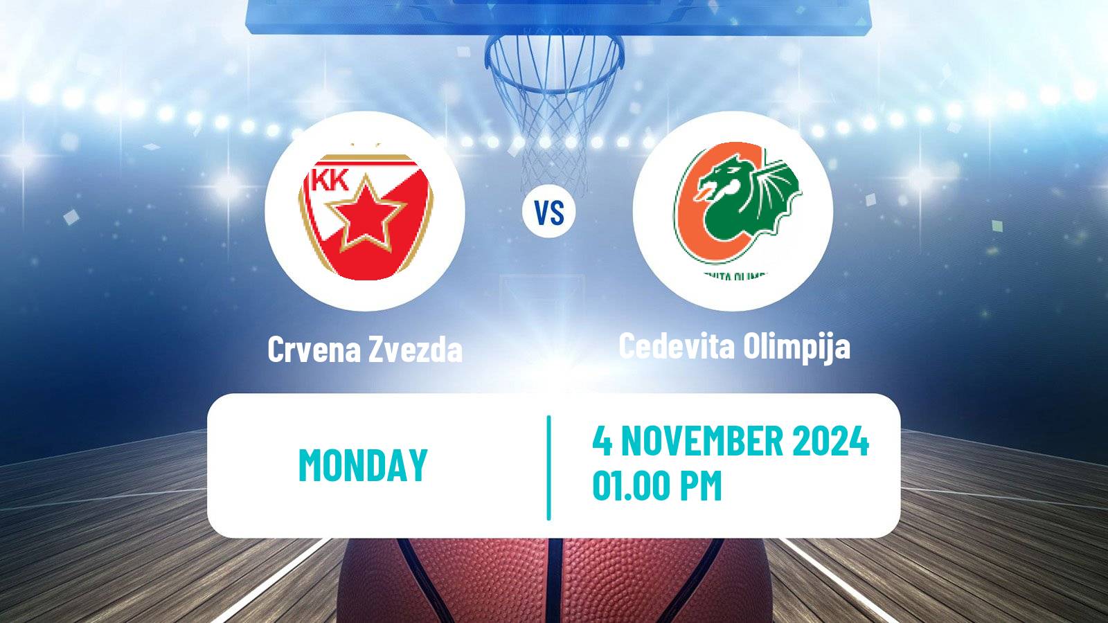 Basketball Adriatic League Crvena Zvezda - Cedevita Olimpija