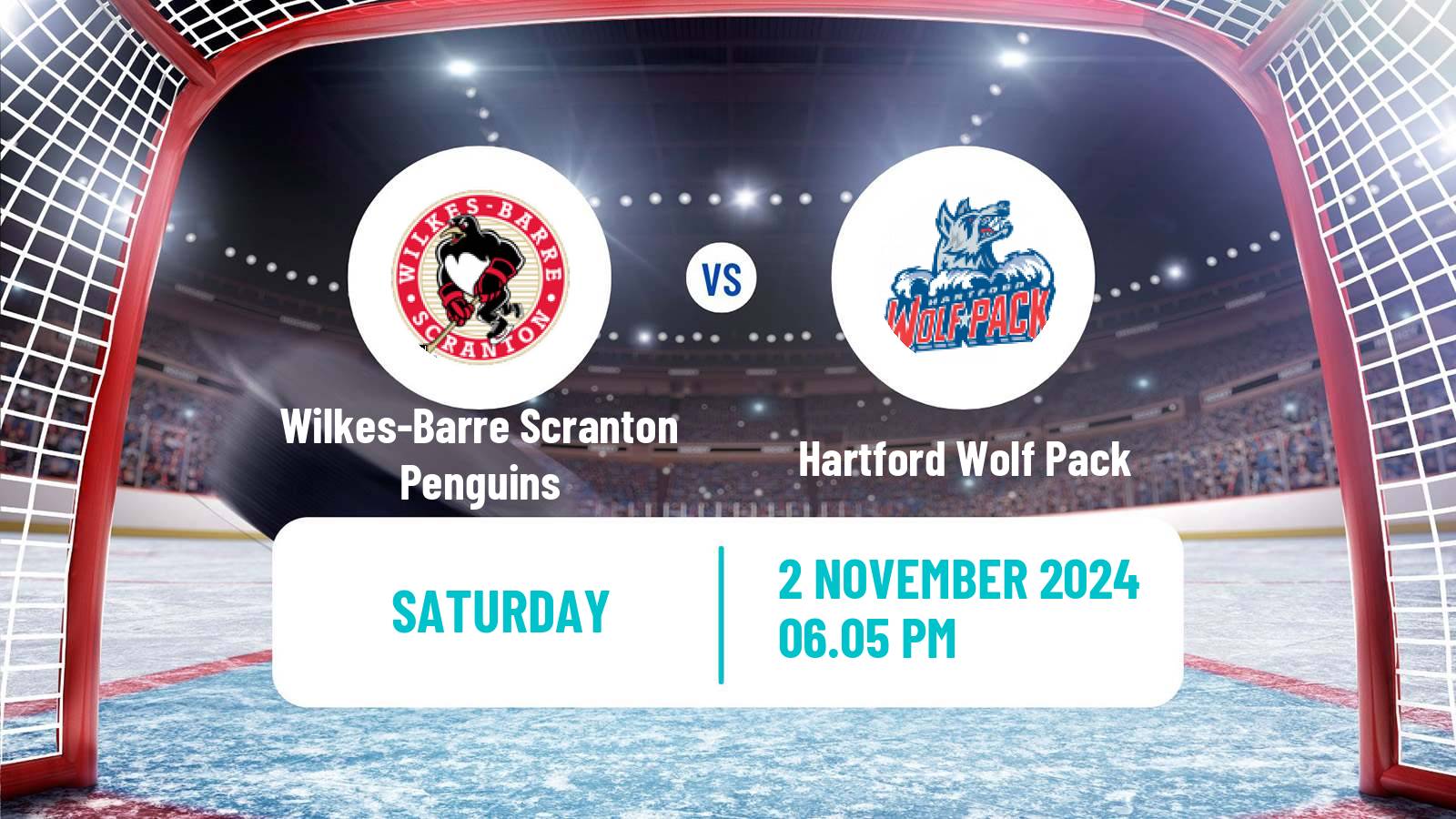 Hockey AHL Wilkes-Barre Scranton Penguins - Hartford Wolf Pack