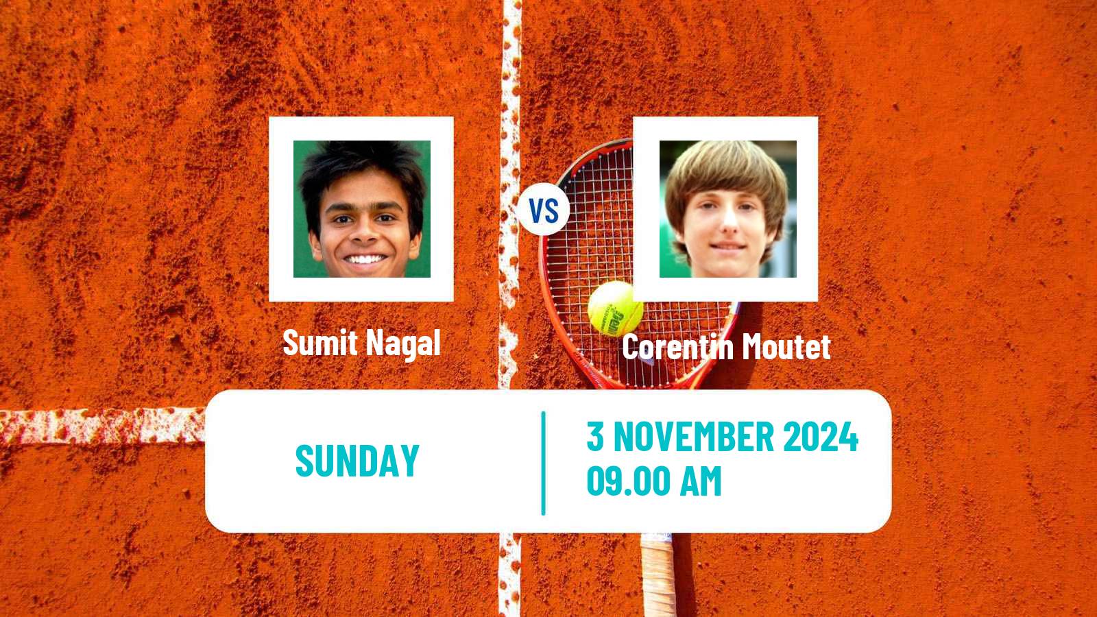 Tennis ATP Metz Sumit Nagal - Corentin Moutet