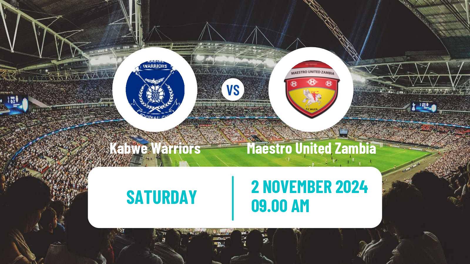 Soccer Zambian Premier League Kabwe Warriors - Maestro United Zambia