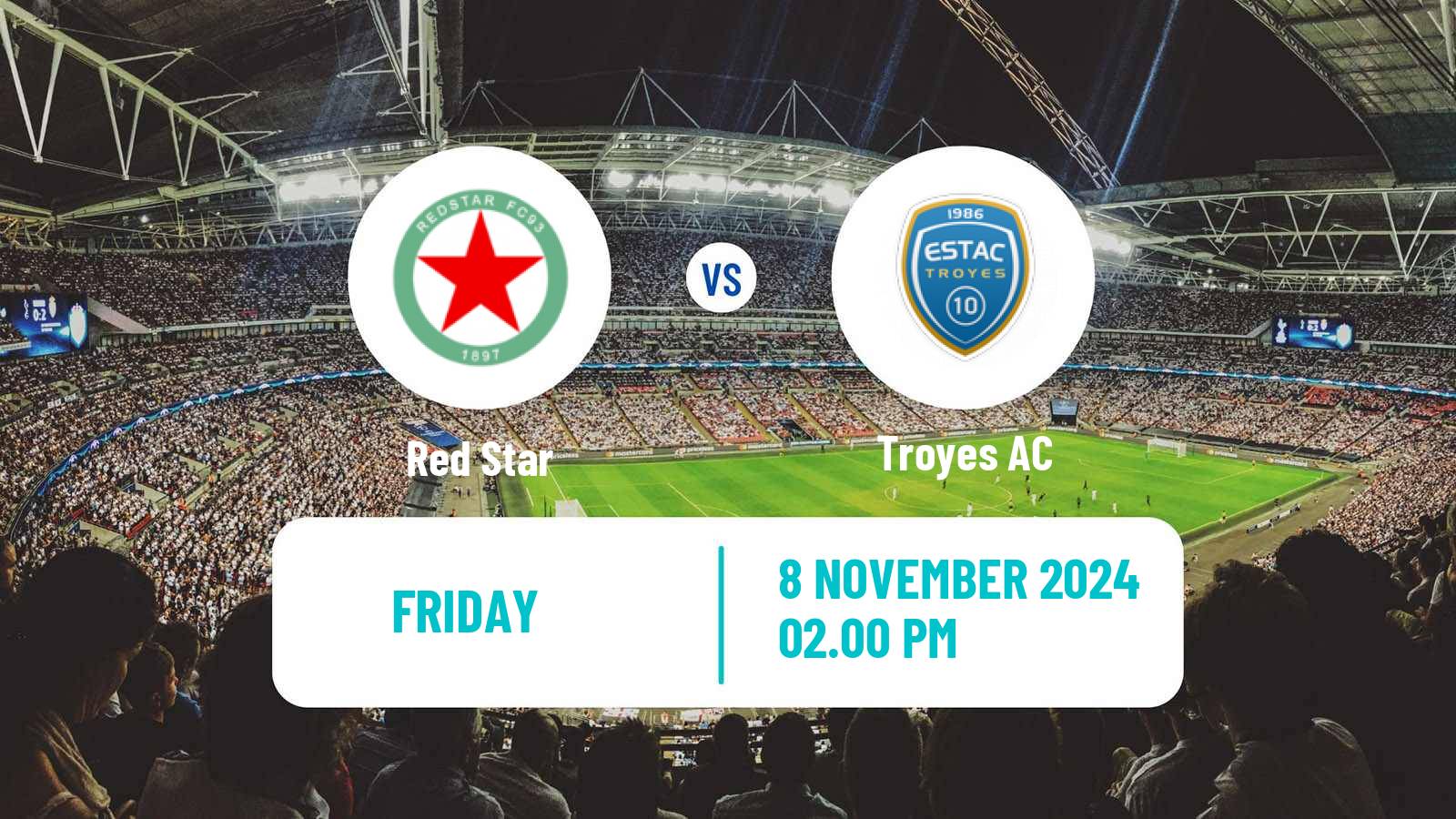 Soccer French Ligue 2 Red Star - Troyes