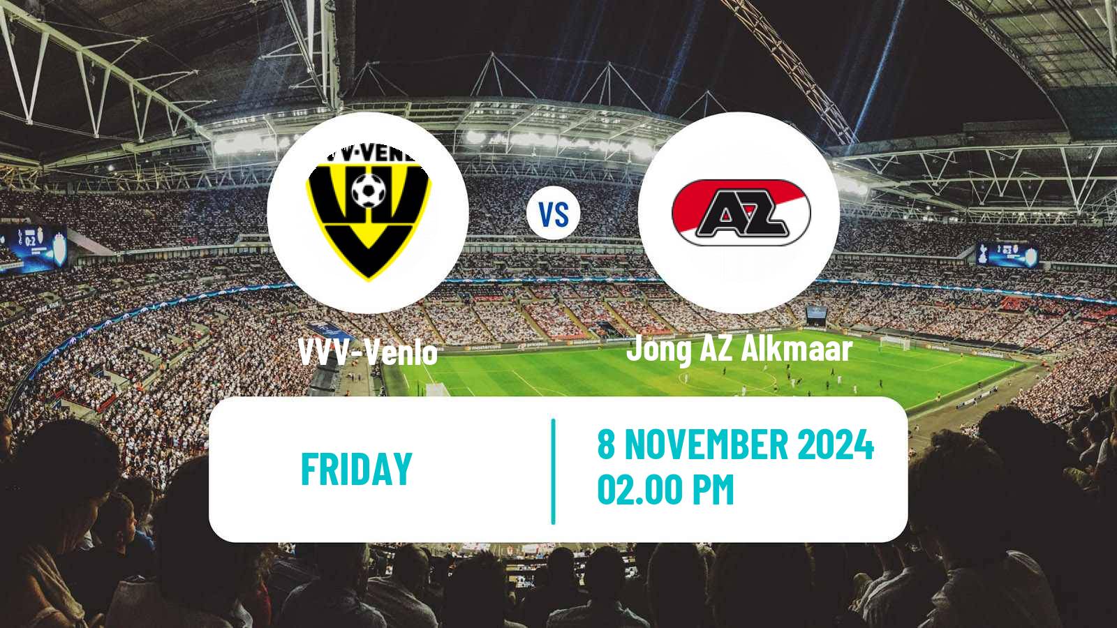 Soccer Dutch Eerste Divisie VVV-Venlo - Jong AZ Alkmaar