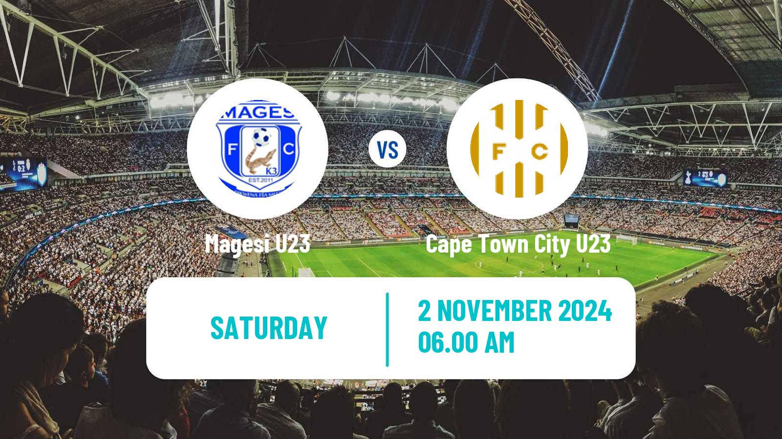 Soccer South African Diski Challenge Magesi U23 - Cape Town City U23