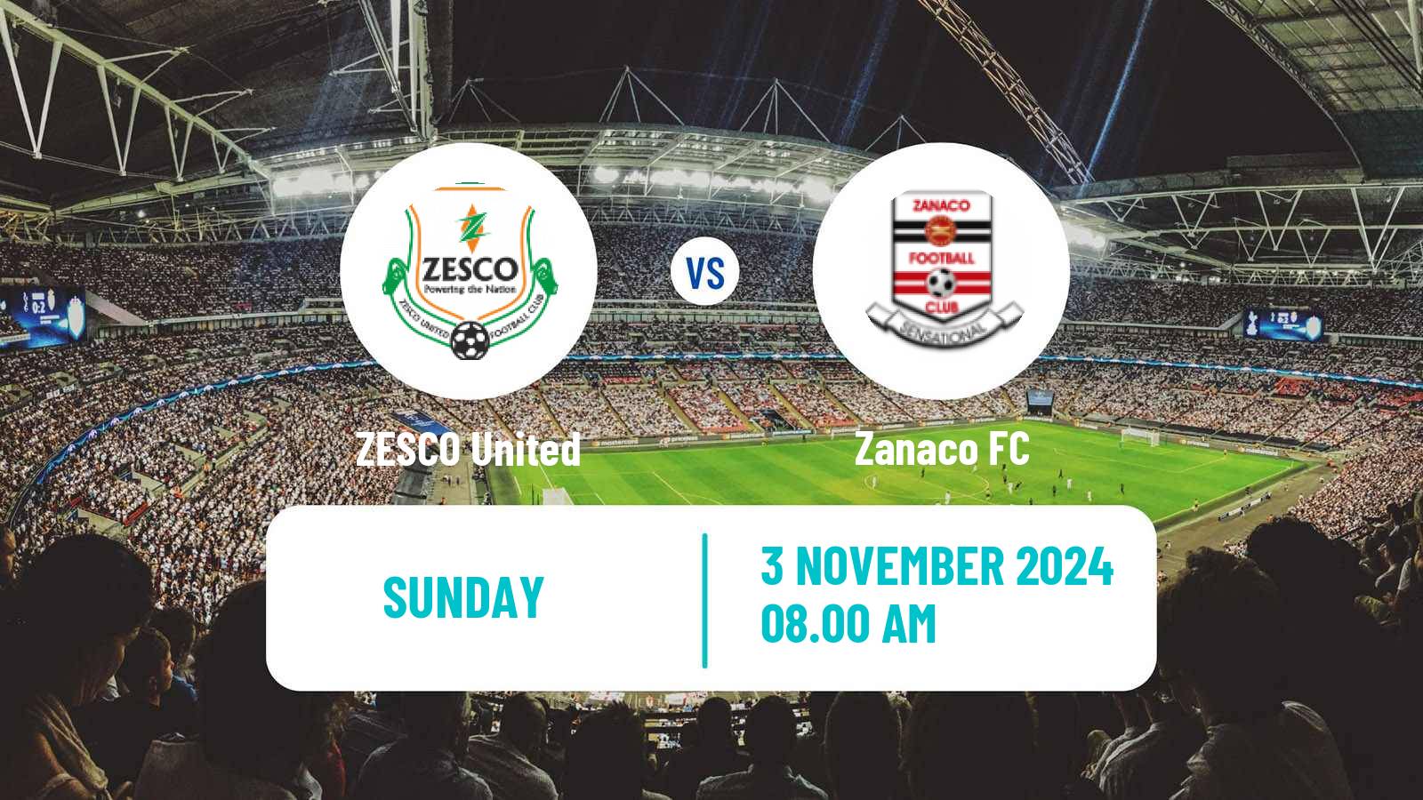 Soccer Zambian Premier League ZESCO United - Zanaco