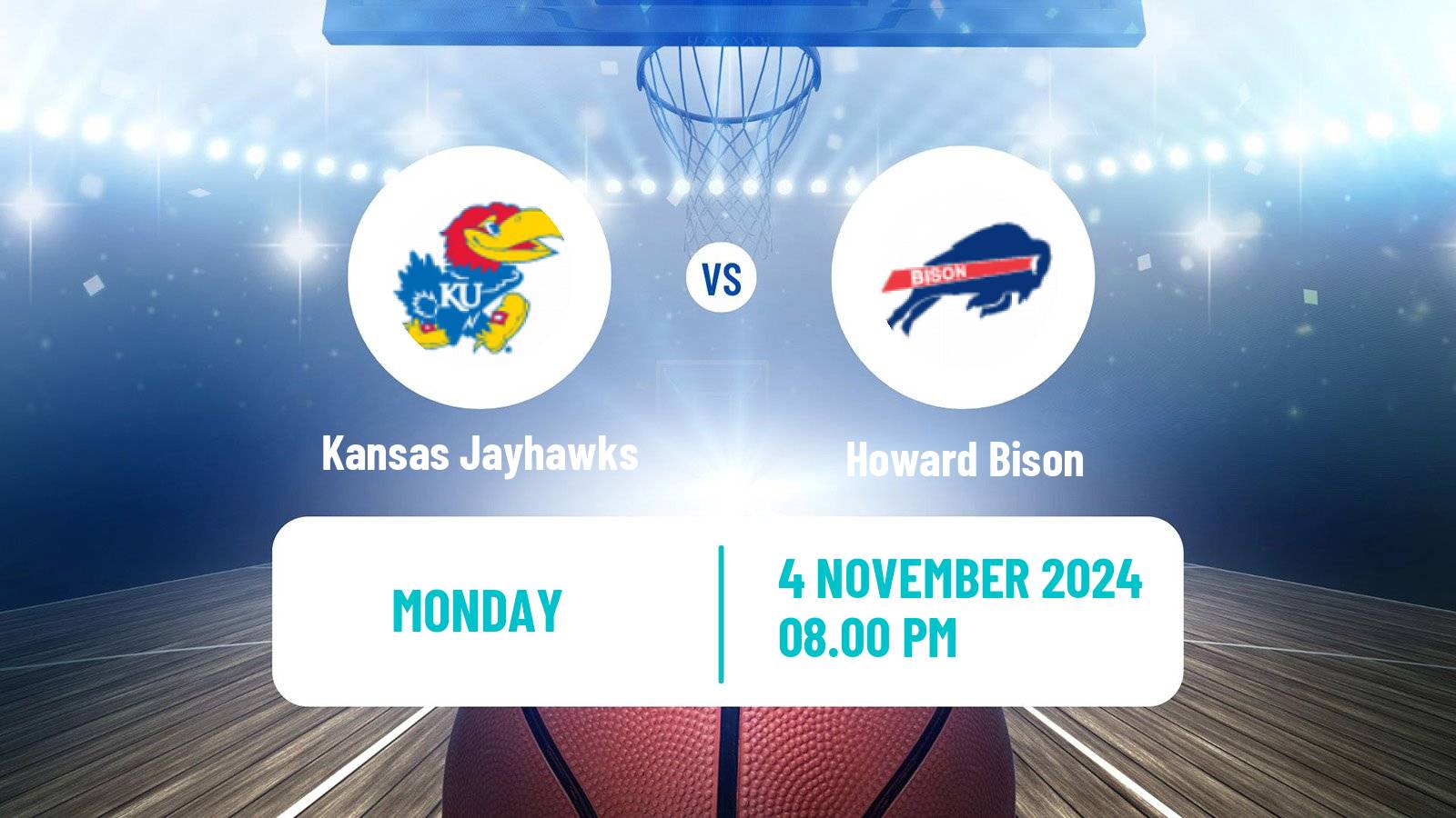 Basketball NCAA College Basketball Kansas Jayhawks - Howard Bison