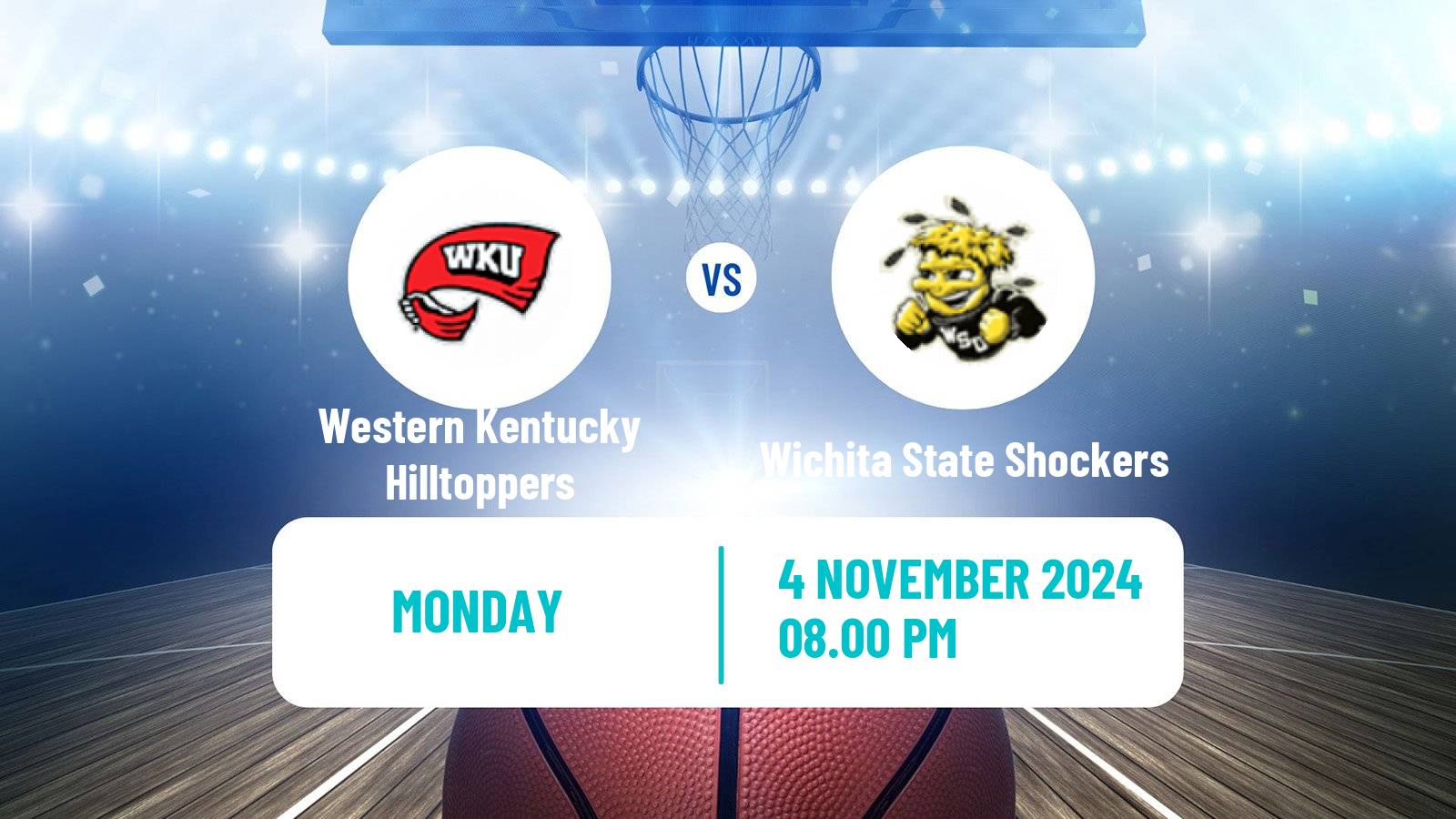 Basketball NCAA College Basketball Western Kentucky Hilltoppers - Wichita State Shockers