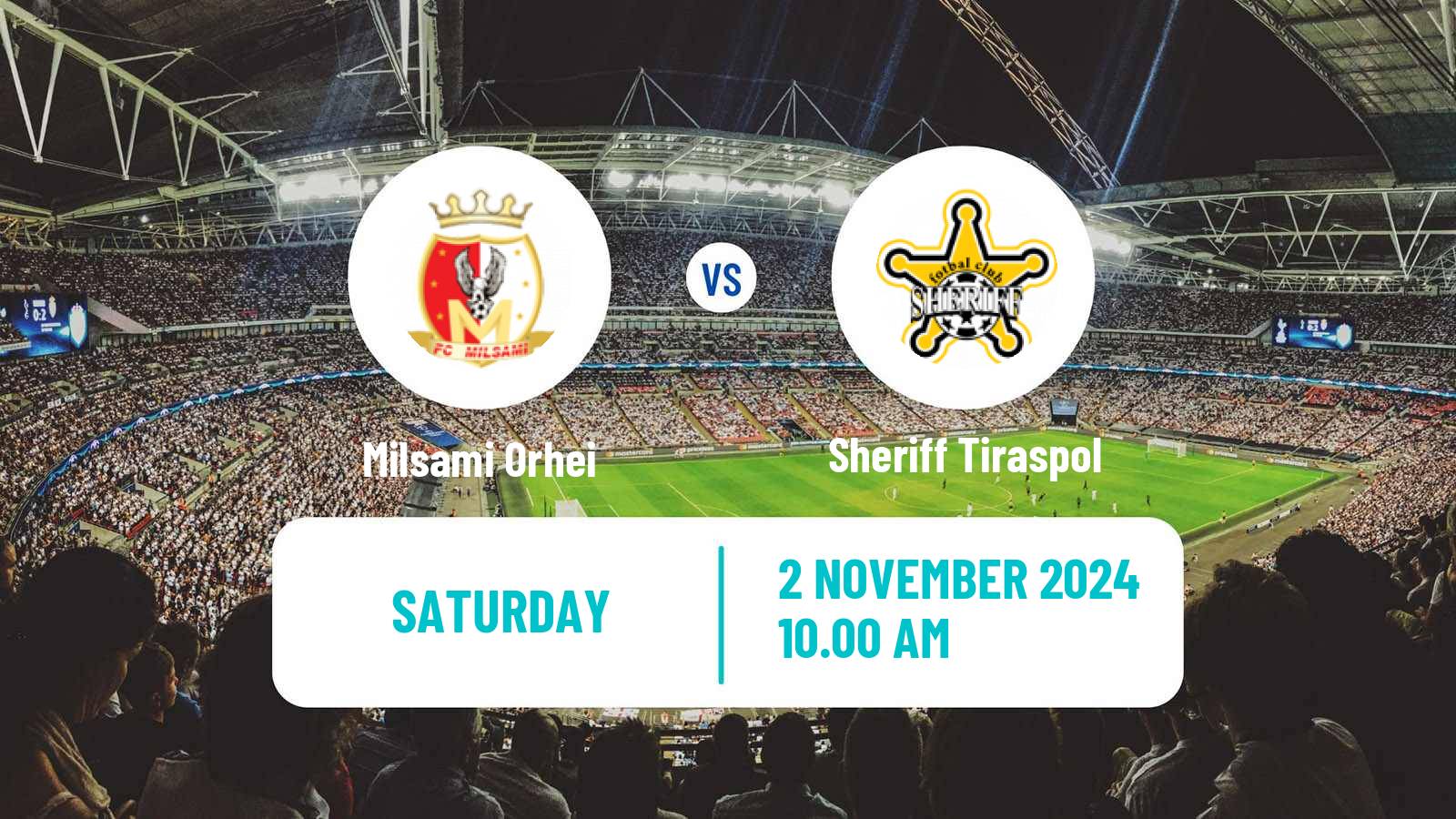 Soccer Moldovan Super Liga Milsami Orhei - Sheriff Tiraspol