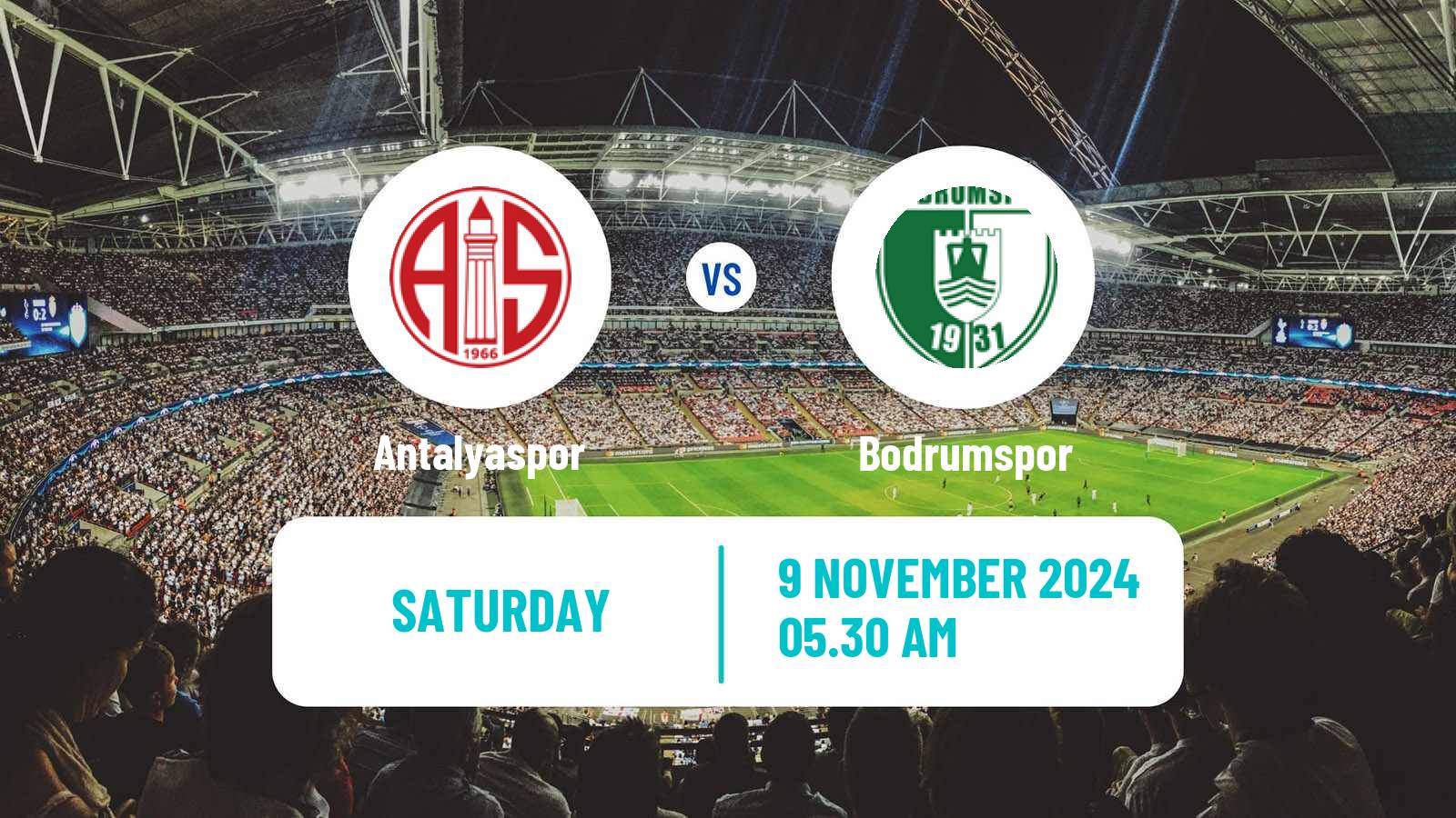 Soccer Turkish Super League Antalyaspor - Bodrumspor