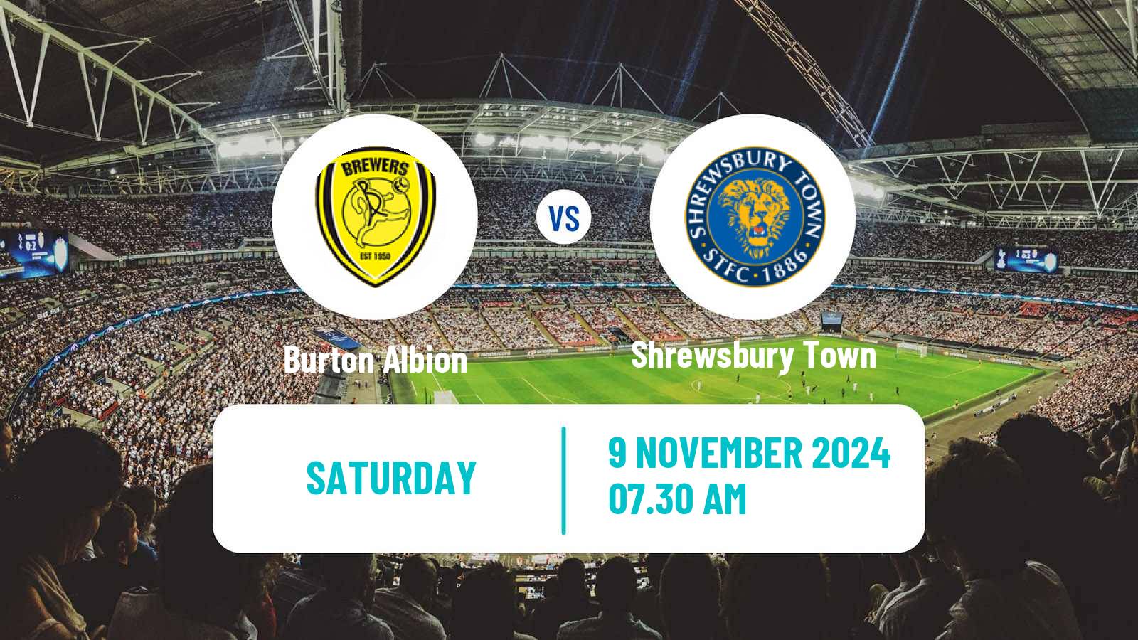 Soccer English League One Burton Albion - Shrewsbury Town