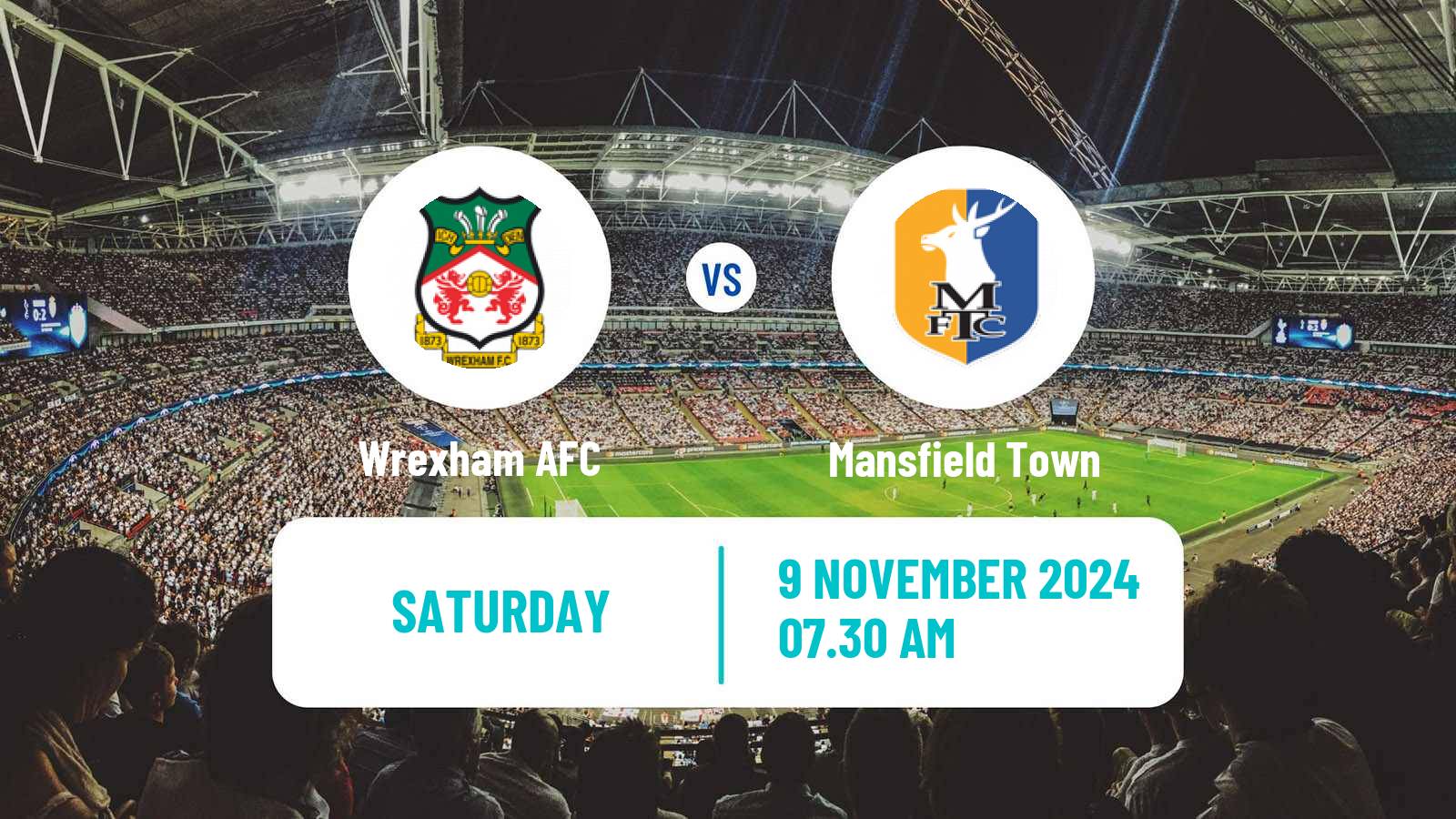 Soccer English League One Wrexham - Mansfield Town