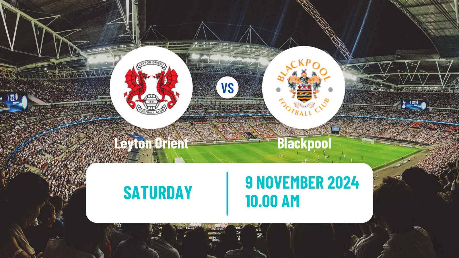 Soccer English League One Leyton Orient - Blackpool