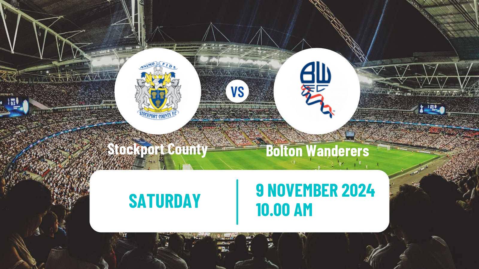 Soccer English League One Stockport County - Bolton Wanderers