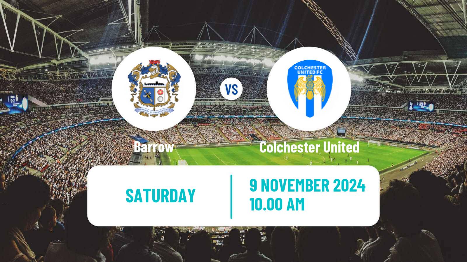 Soccer English League Two Barrow - Colchester United