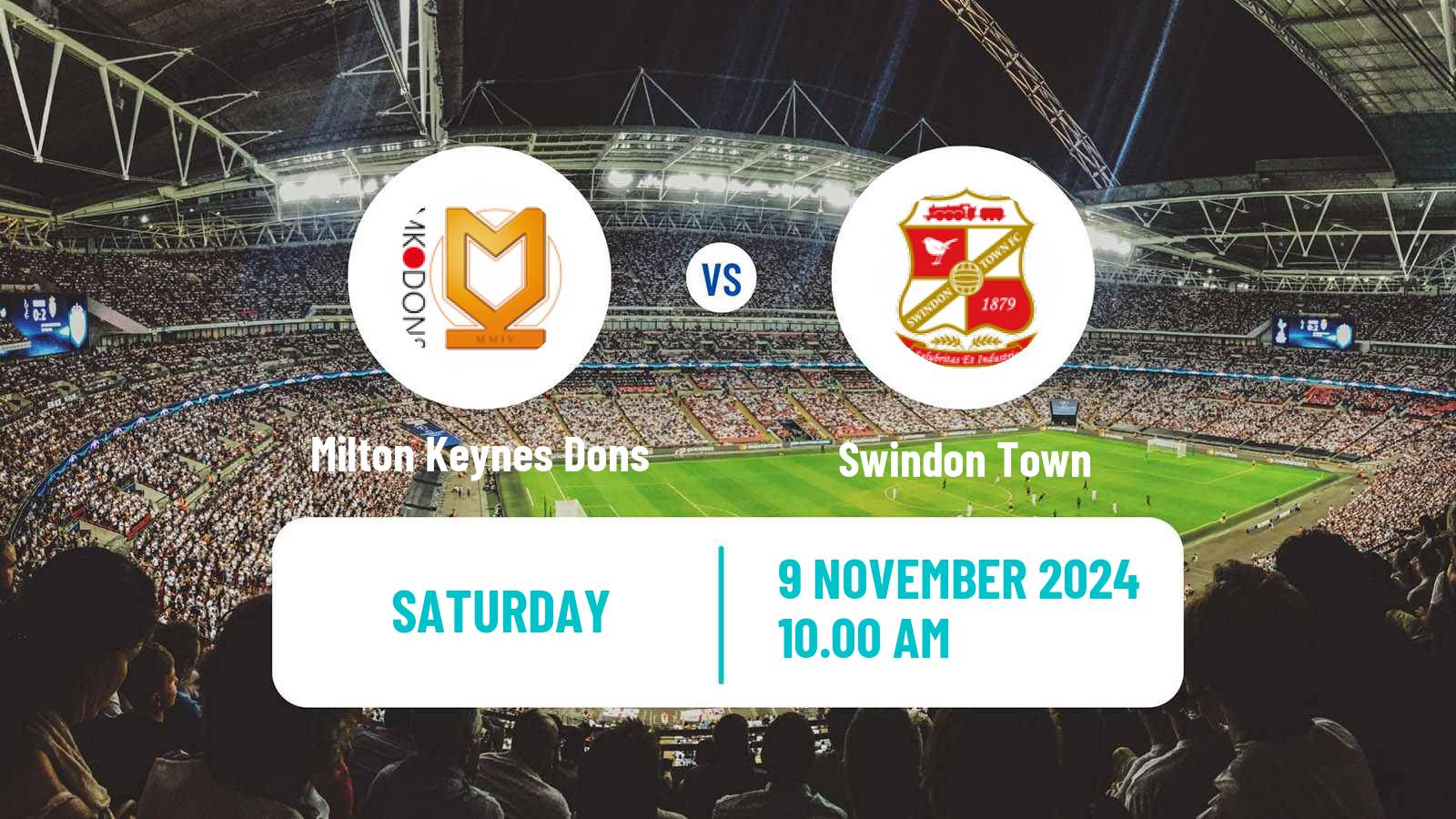 Soccer English League Two Milton Keynes Dons - Swindon Town