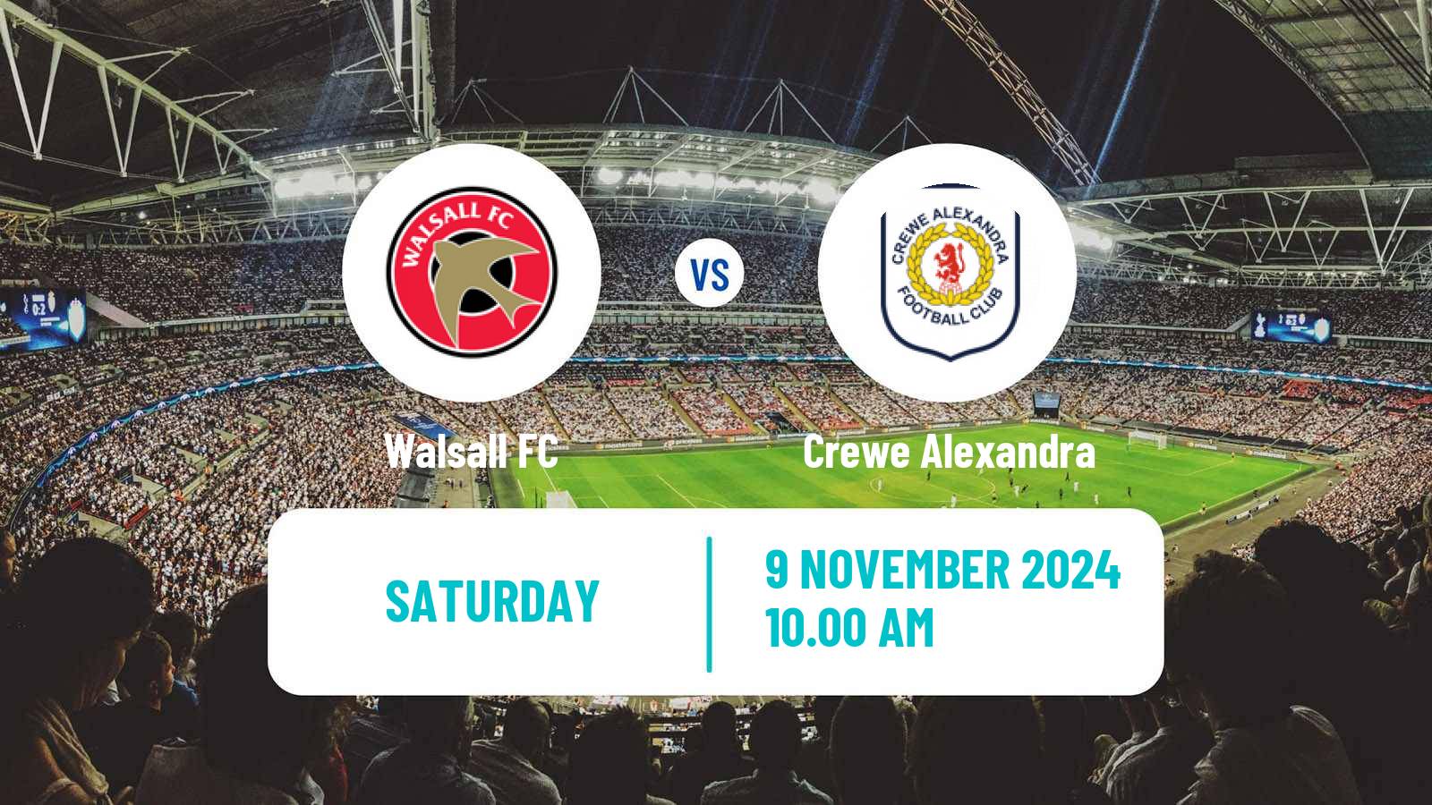 Soccer English League Two Walsall - Crewe Alexandra