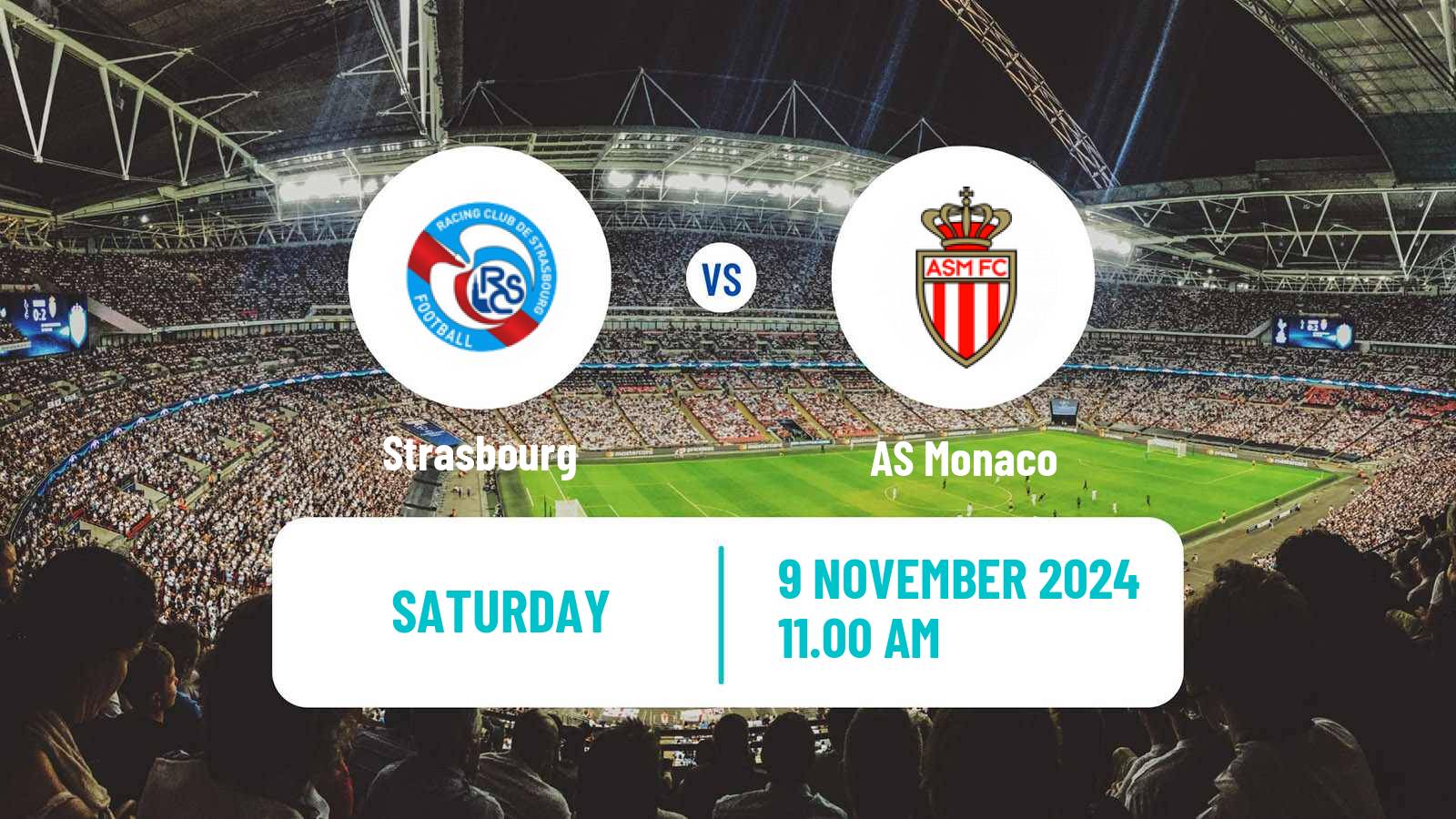 Soccer French Ligue 1 Strasbourg - Monaco