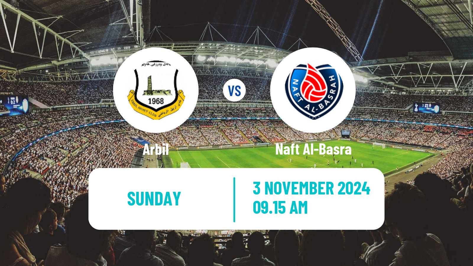 Soccer Iraqi Premier League Arbil - Naft Al-Basra