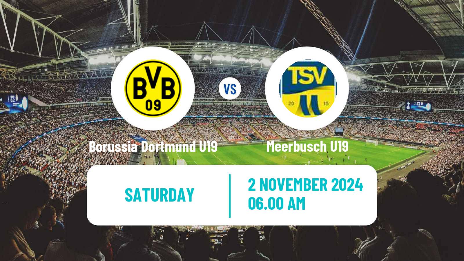 Soccer German DFB Youth League Borussia Dortmund U19 - Meerbusch U19