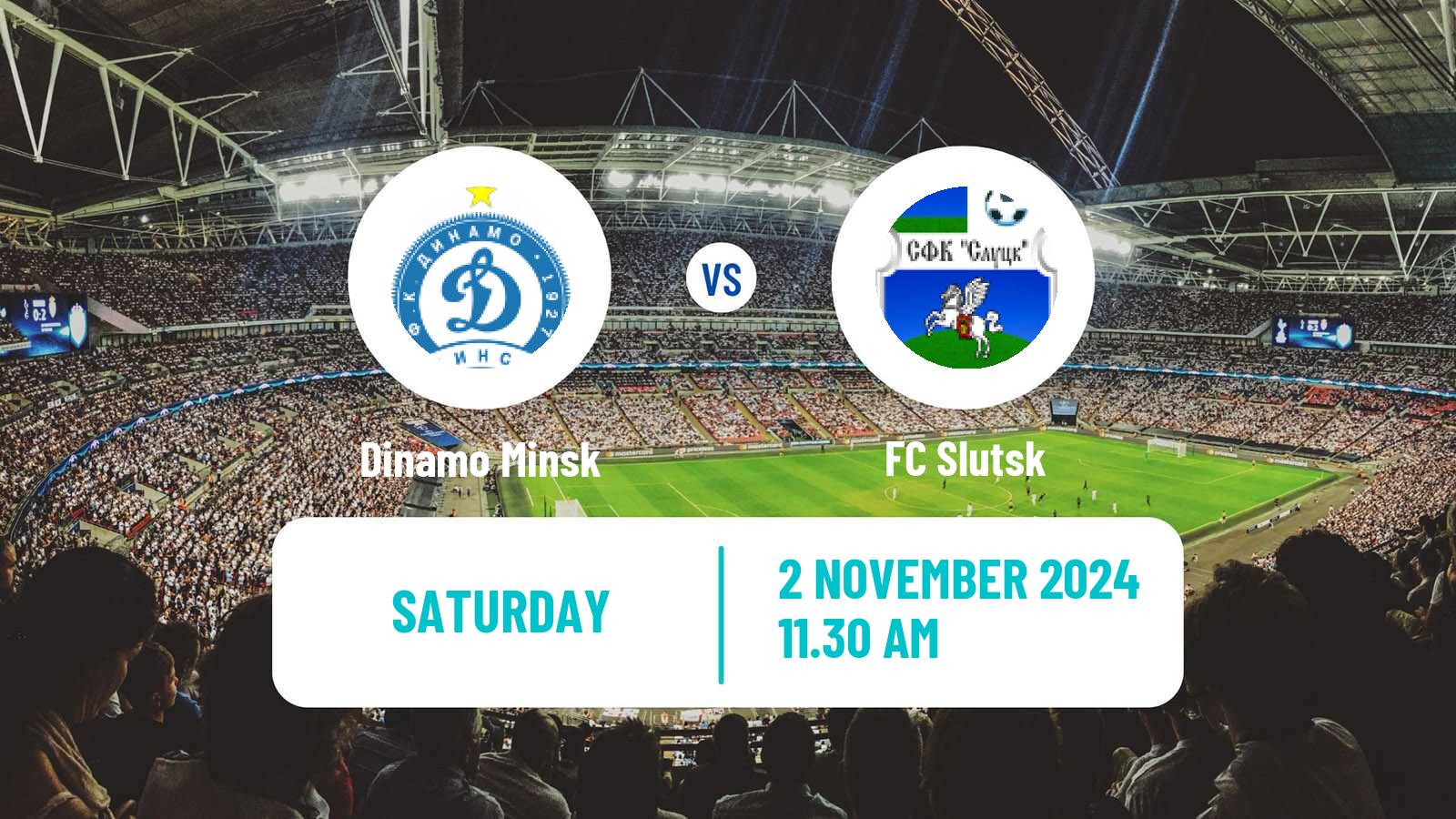 Soccer Belarusian Vysshaya Liga Dinamo Minsk - Slutsk