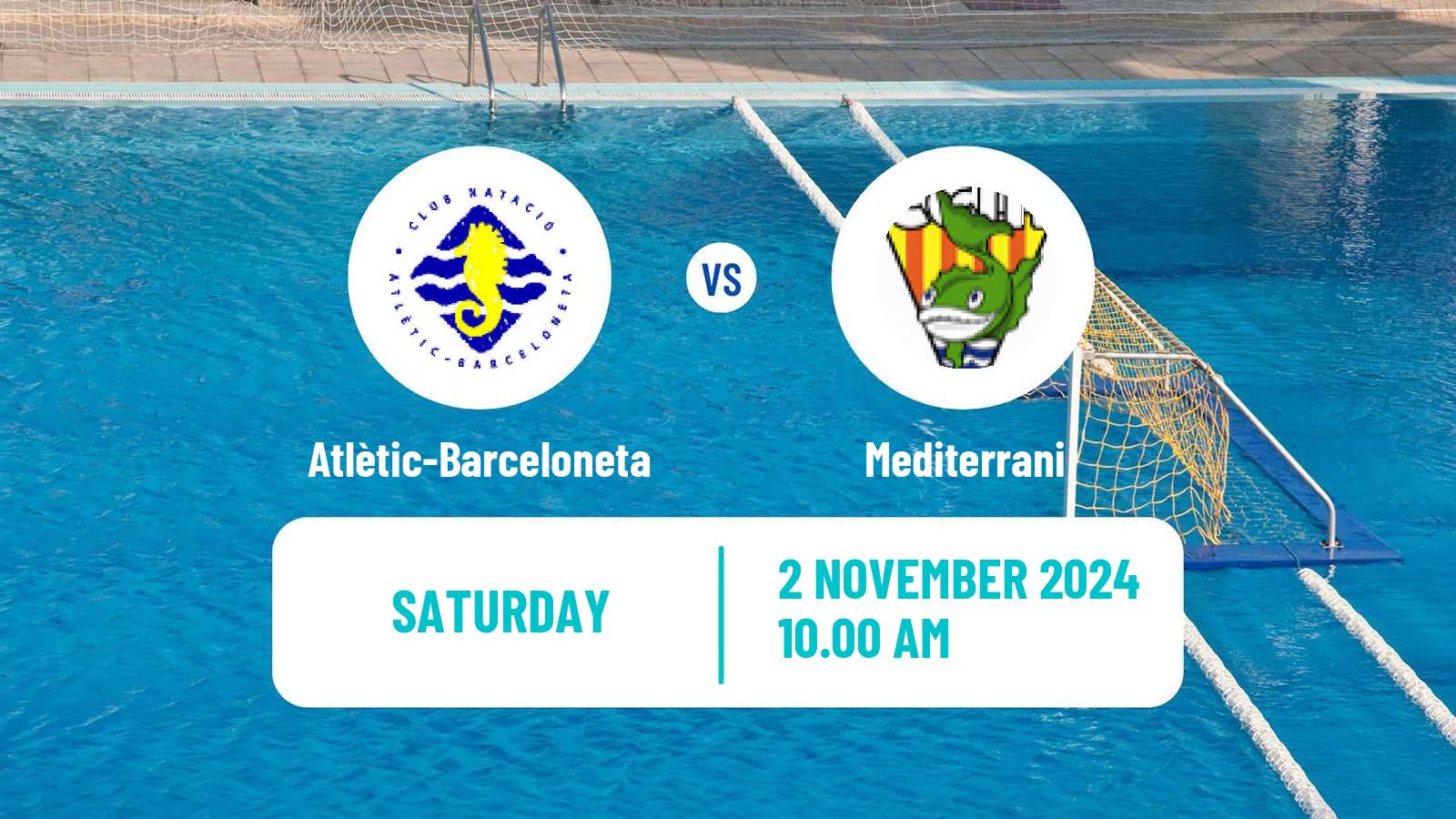 Water polo Spanish Liga Premaat Atlètic-Barceloneta - Mediterrani