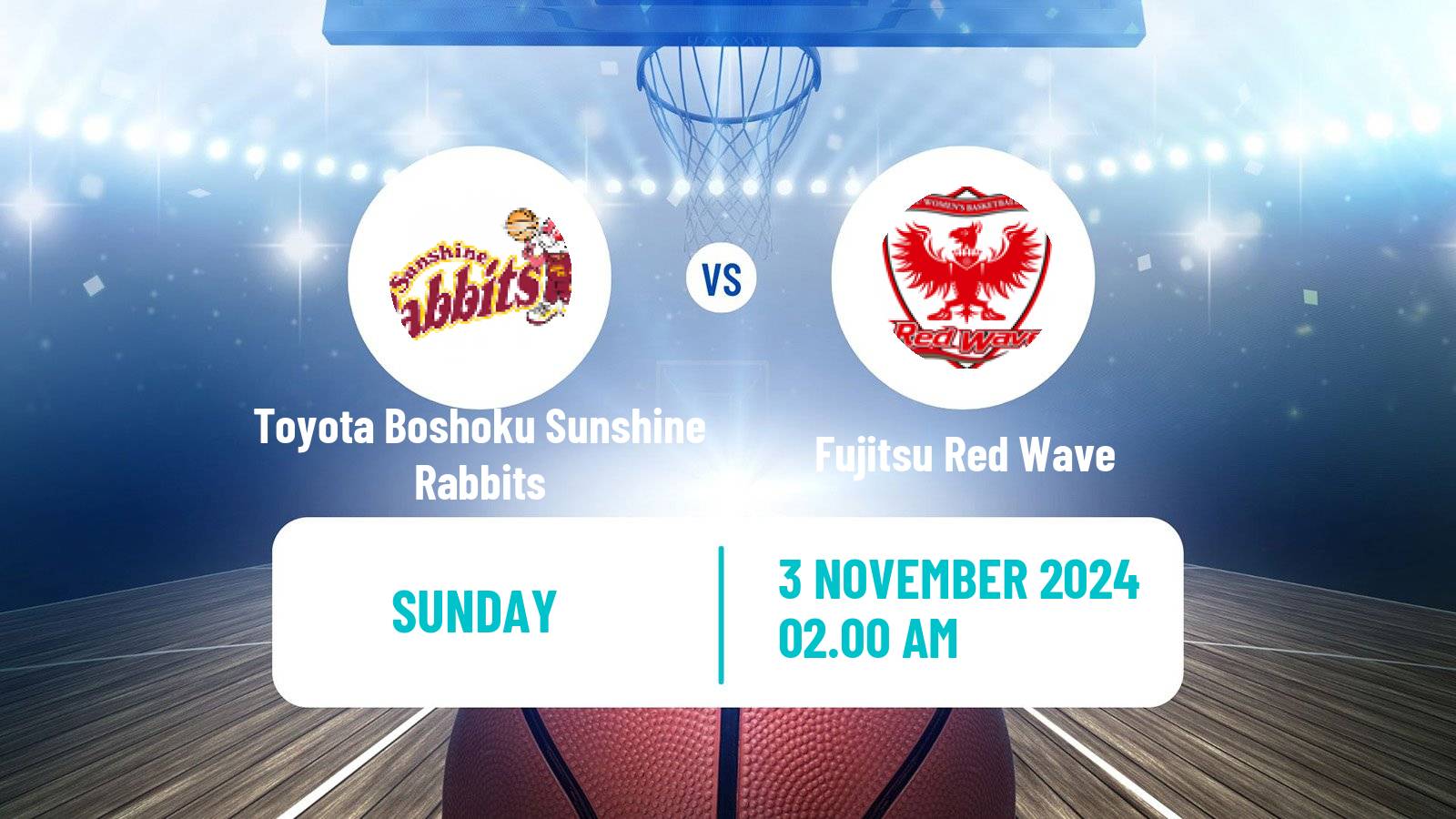 Basketball Japan W League Basketball Toyota Boshoku Sunshine Rabbits - Fujitsu Red Wave