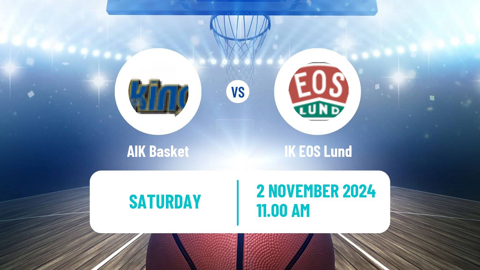 Basketball Swedish Basketligan Women AIK Basket - IK EOS Lund