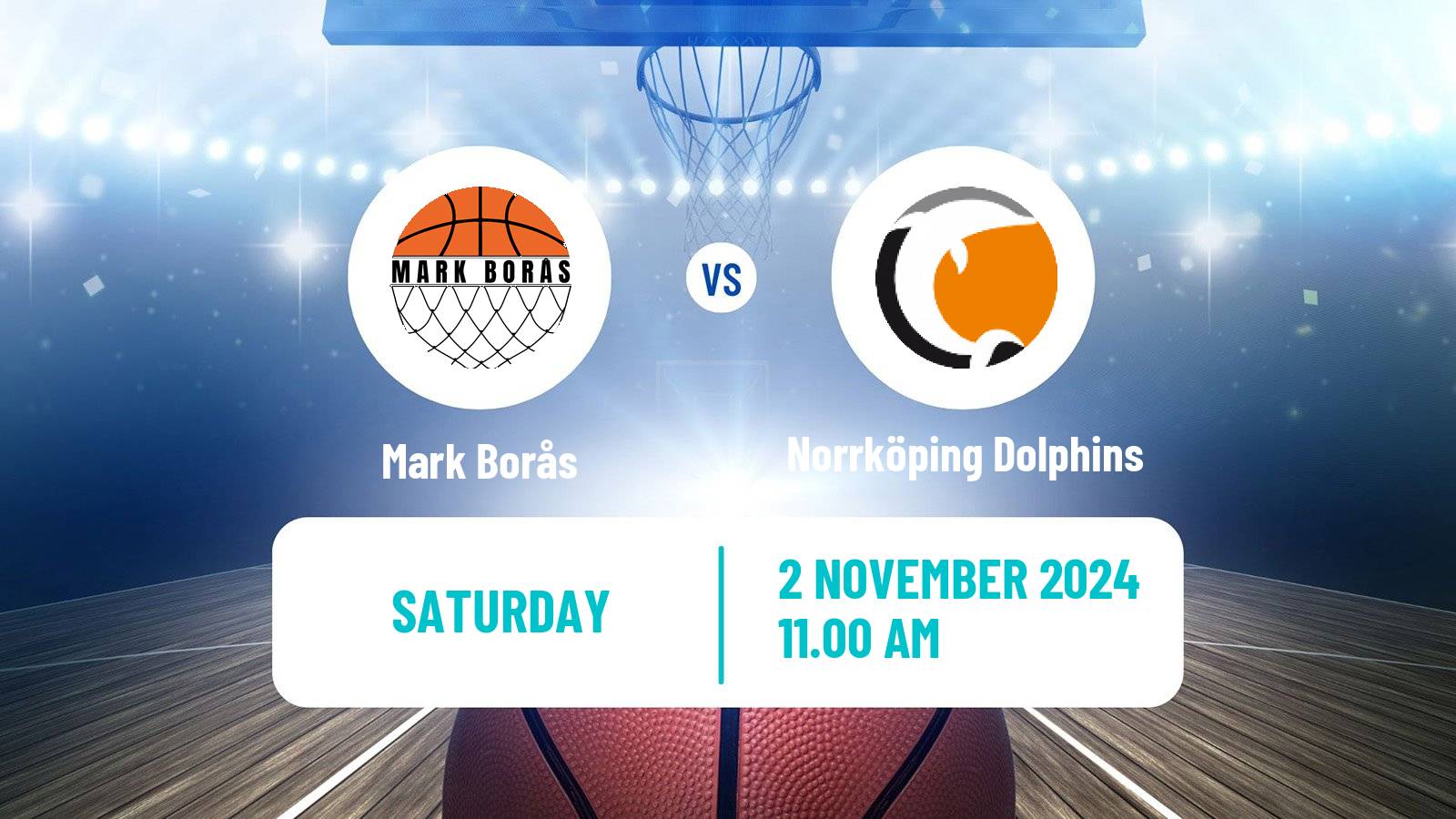 Basketball Swedish Basketligan Women Mark Borås - Norrköping Dolphins