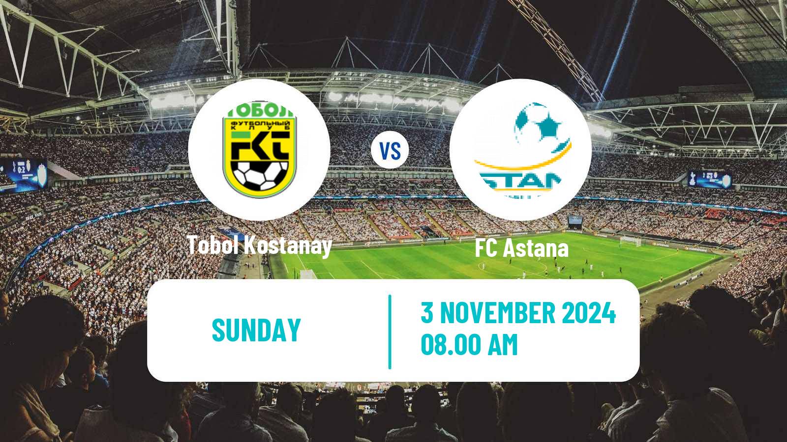 Soccer Kazakh Premier League Tobol Kostanay - Astana