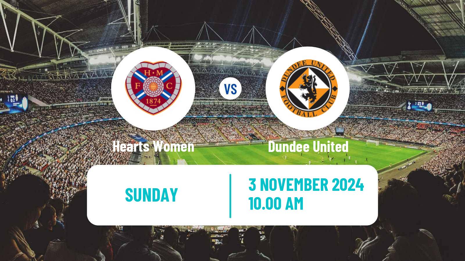 Soccer Scottish SWPL 1 Women Hearts - Dundee United