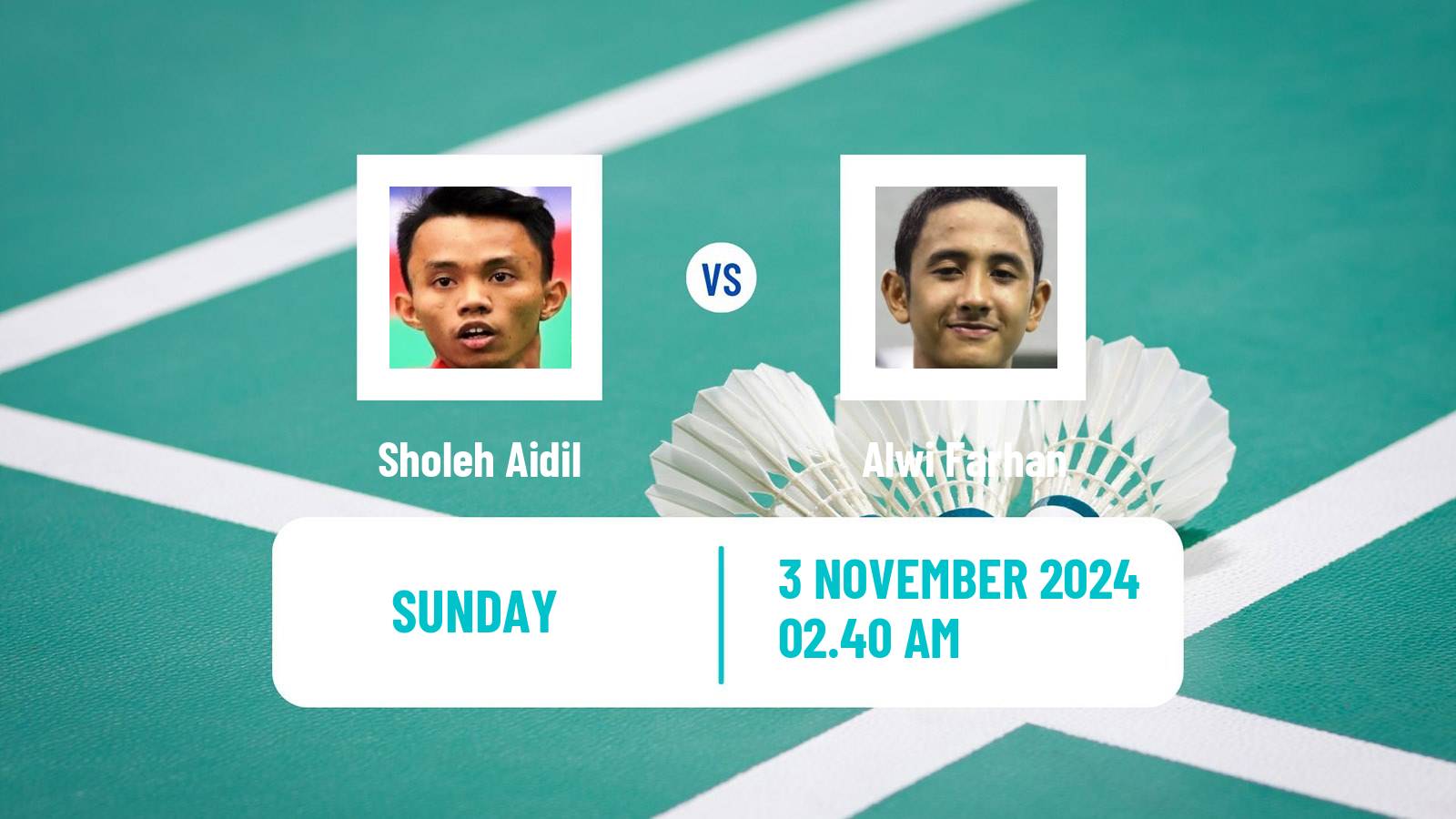 Badminton BWF World Tour Indonesia Masters 3 Men Sholeh Aidil - Alwi Farhan