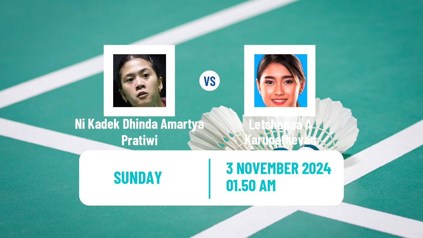 Badminton BWF World Tour Indonesia Masters 3 Women Ni Kadek Dhinda Amartya Pratiwi - Letshanaa A Karupathevan