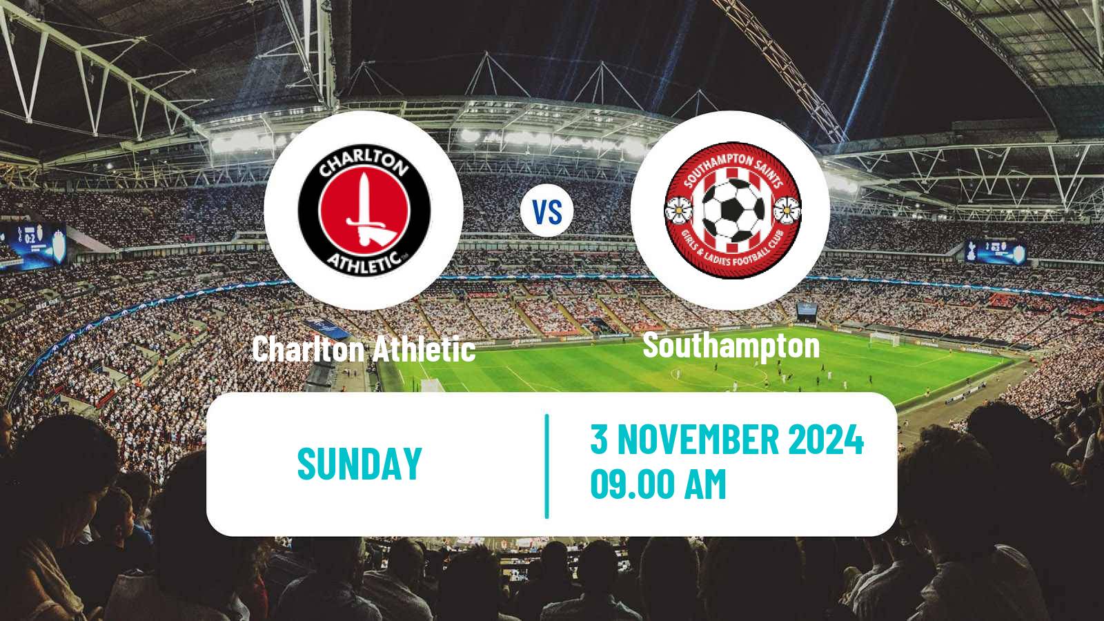 Soccer English Women Championship Charlton Athletic - Southampton