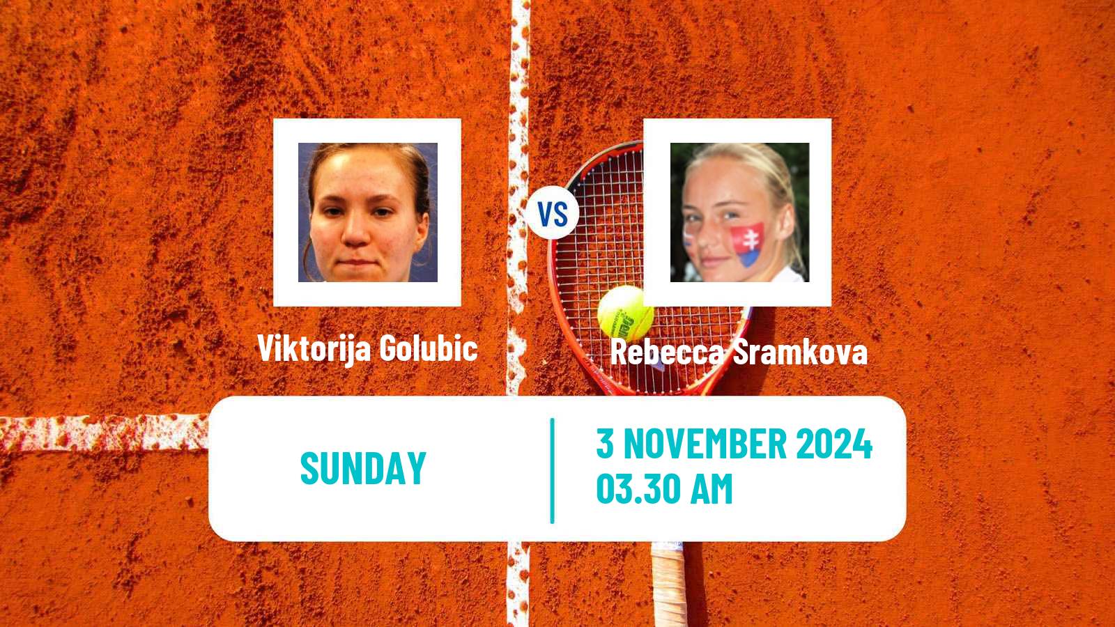 Tennis WTA Jiujiang Viktorija Golubic - Rebecca Sramkova